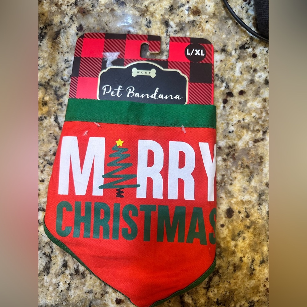 NWT Red and Green Pet Bandana